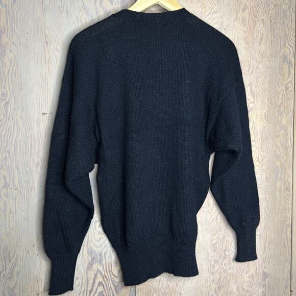 NWT Vintage international tricot Les Copains Black Beaded Embellishments Sweater - Picture 2 of 8